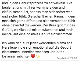 Geburtsvorbereitungskurs